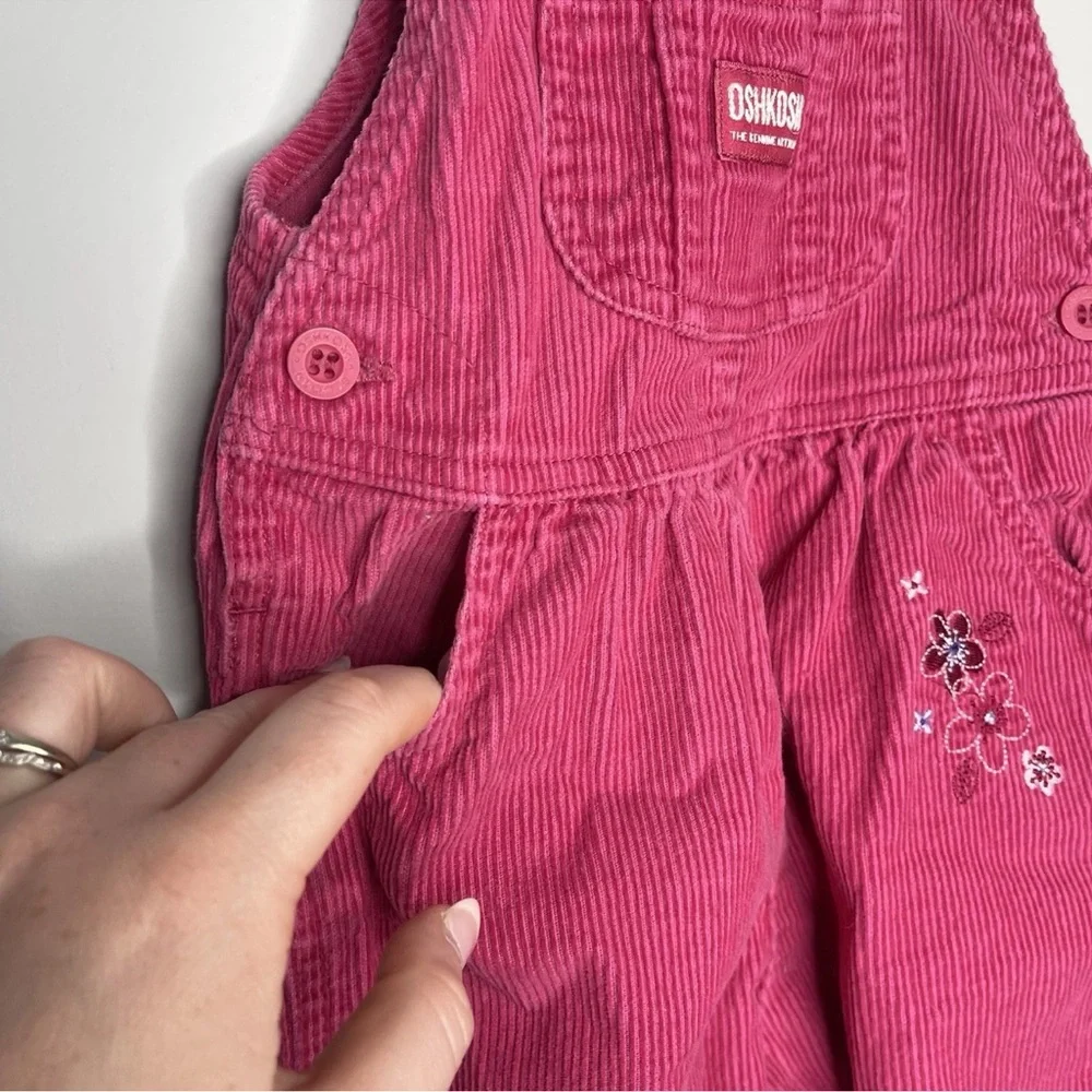 Vintage pink‎ Osh Kosh B gosh corduroy overalls 24 months